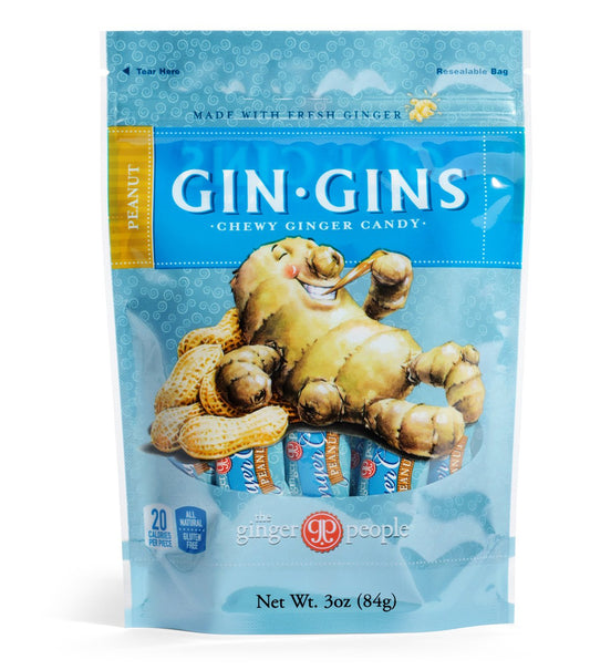 Gin Gins Chewy Ginger Peanut Candy 84g