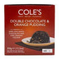 Coles Double Chocolate & Orange Pudding 350g